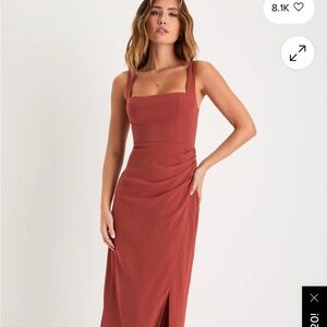 Elegant Rust Dress